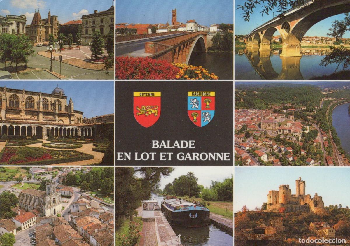 Postales: France Lot et Garonne Multi View Bridges Castles Canal Unposted *YAP981