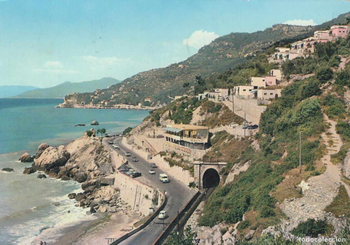 Cartes Postales: Italy Varigotti Coastal Road Tunnel and Riviera Delle Palme Village *YAR087