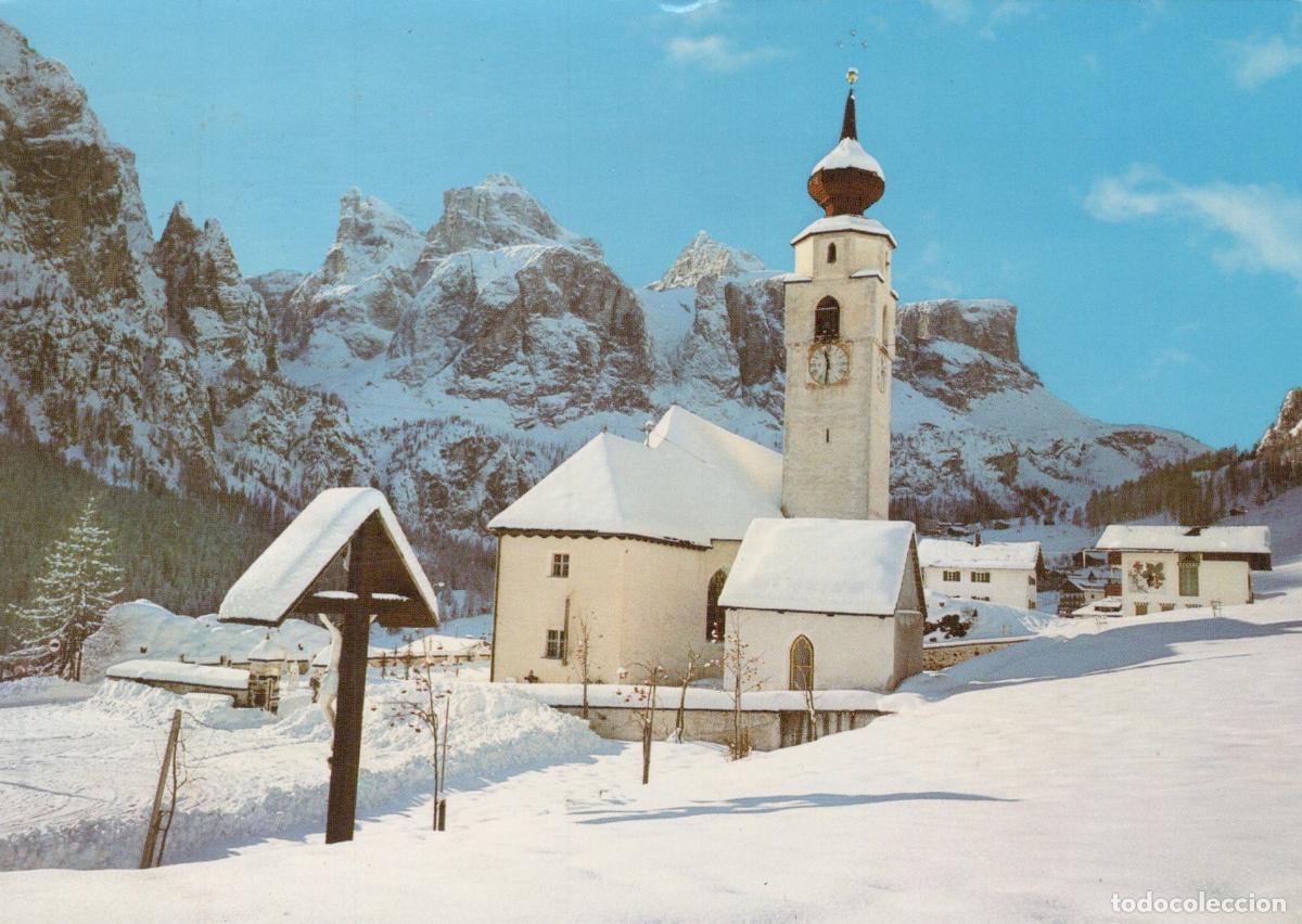 Cartes Postales: Italy Colfosco Dolomites Church Winter Snow Mountains Landscape *YAR095