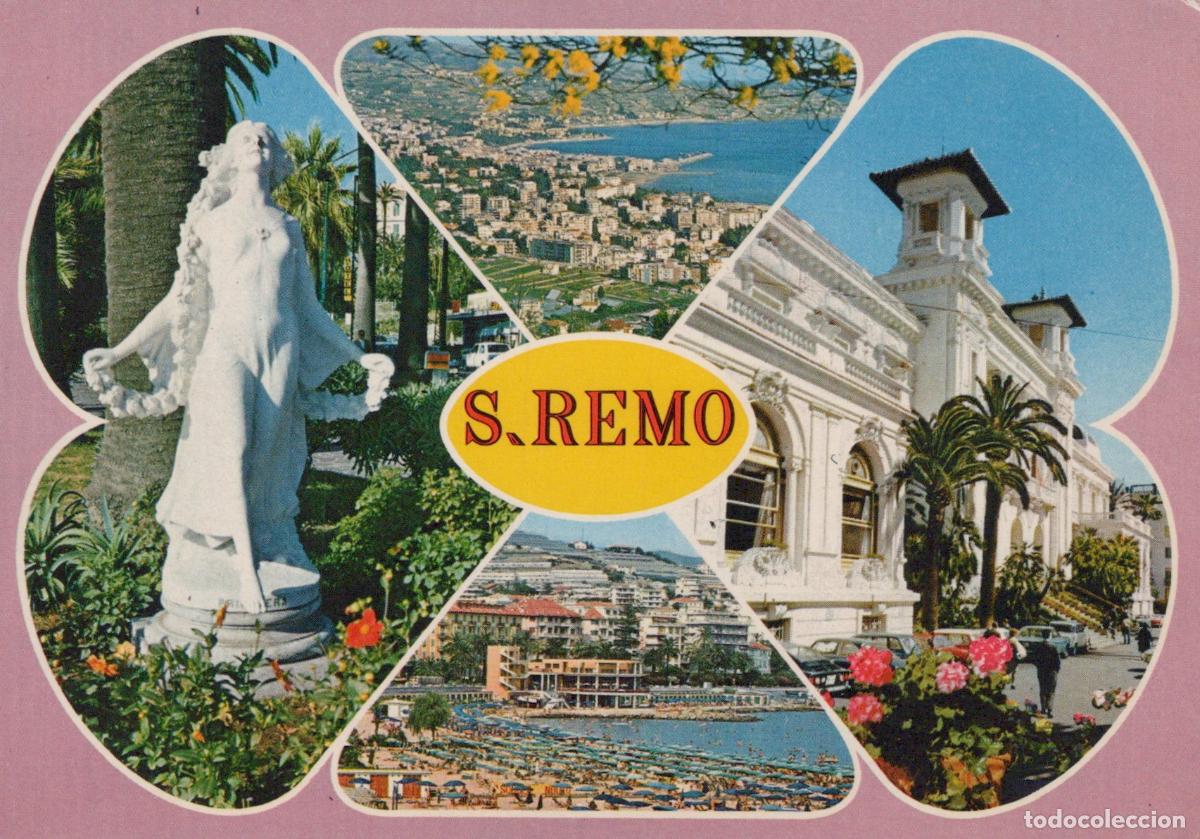 Cartes Postales: Italy Sanremo San Remo Multi View Statue Cityscape Beach Unposted *YAR100