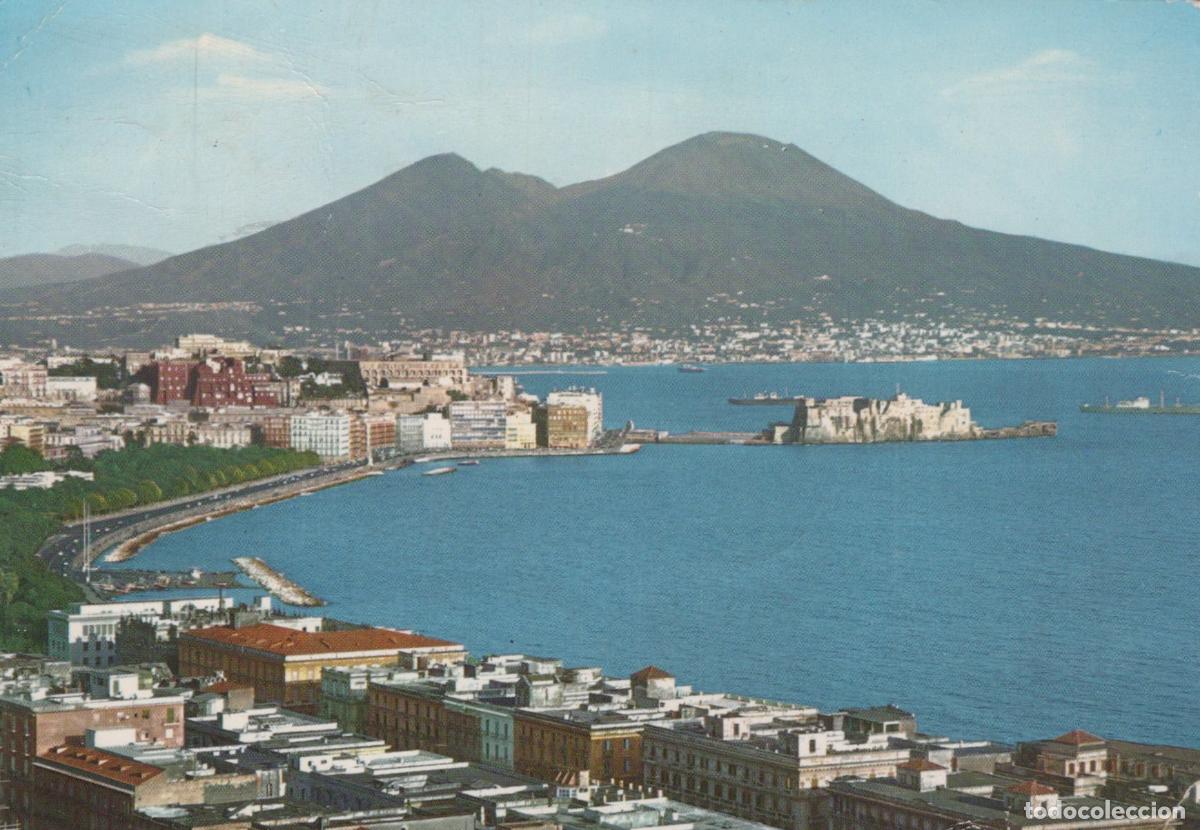 Cartes Postales: Italy Naples Panorama Gulf View With Mount Vesuvius Seaport Cityscape *YAR117