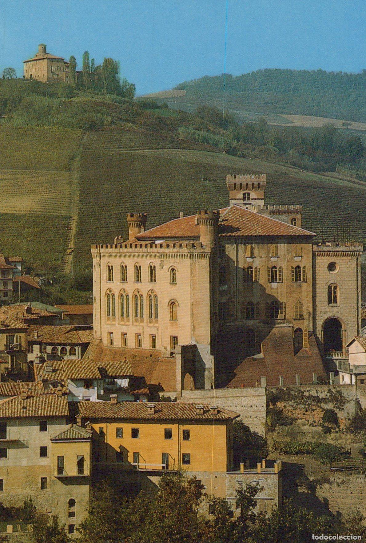 Cartes Postales: Italy Barolo Two Castles and Hillside Vineyards Landscape Unposted *YAR185