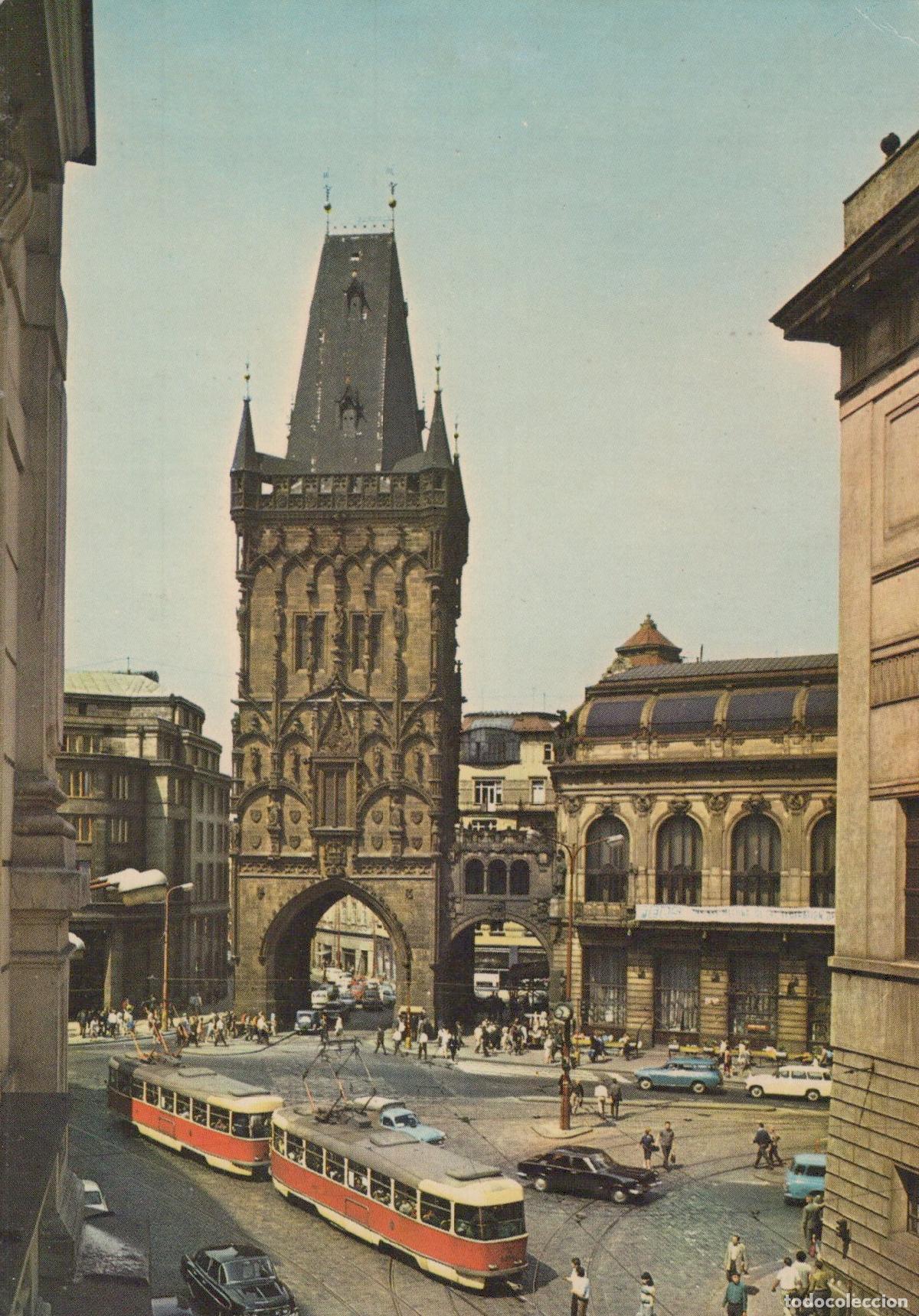 Cartes Postales: Slovakia Prague Powder Tower Trams Historic Cityscape Unposted *YAR205