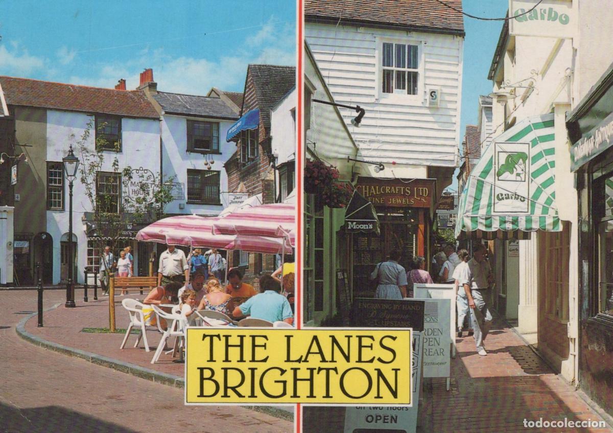 Postais: United Kingdom Brighton The Lanes With People Dining Outdoors and Shops *YAR237