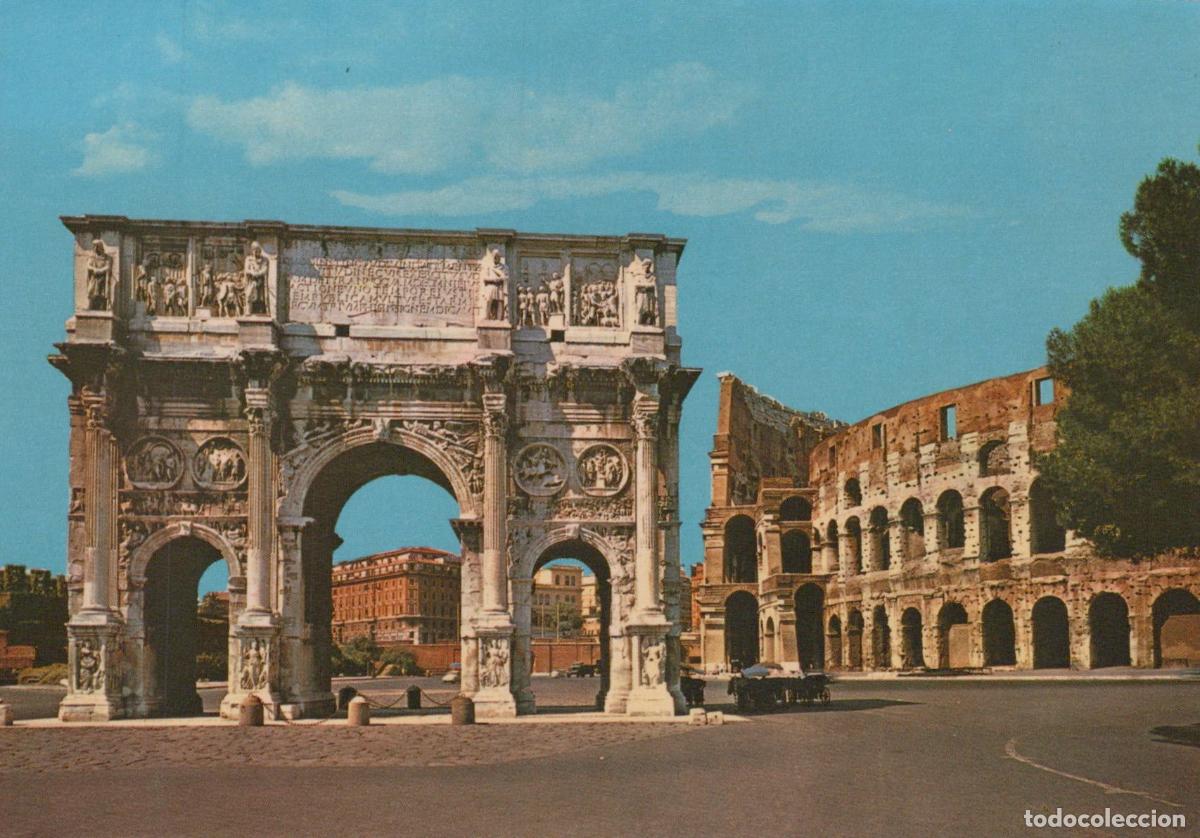 Postcards: Italy Rome Arch of Constantine and Colosseum Ancient Roman Unposted *YAR282