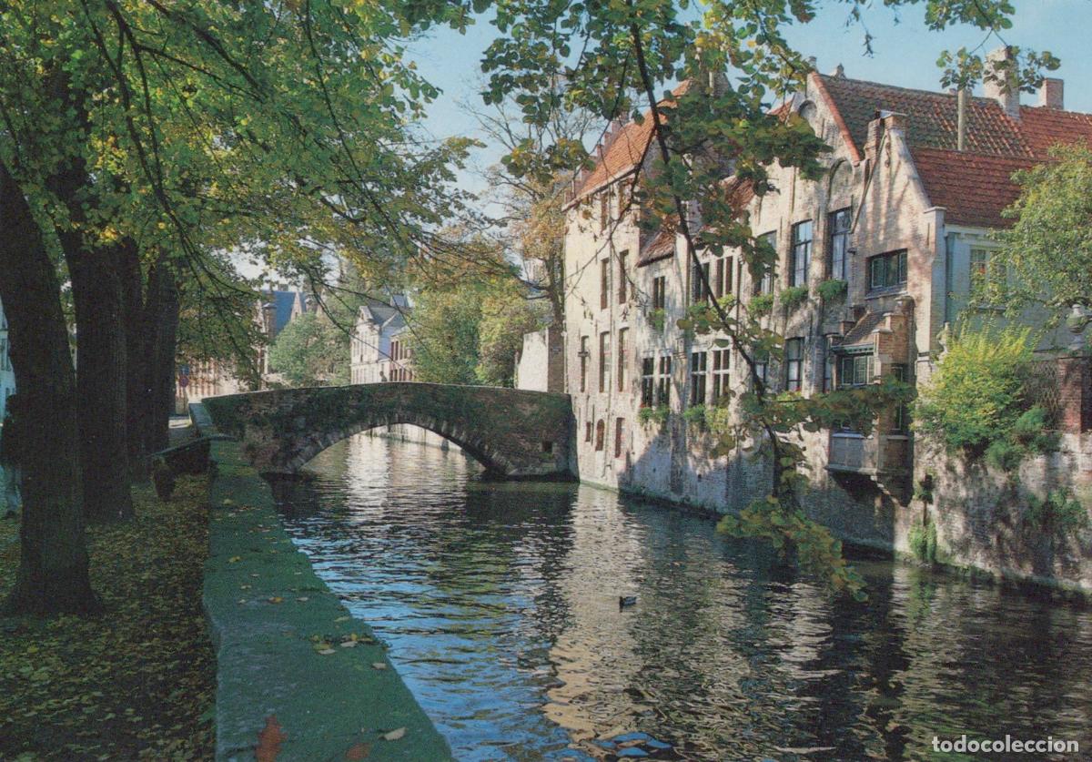 Postales: Belgium Bruges Groen Rei Canal With Historic Buildings and Stone Bridge *YAR275