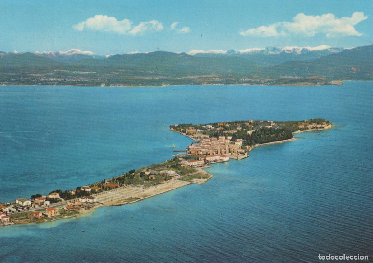 Postales: Italy Sirmione Lake Garda Aerial View of Peninsula and Town Unposted *YAR305