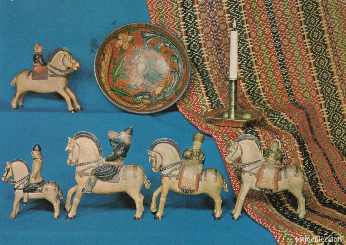 Postales: Norway Oslo Folk Museum Bridal Procession 18th Century Wooden Figures *YAR337