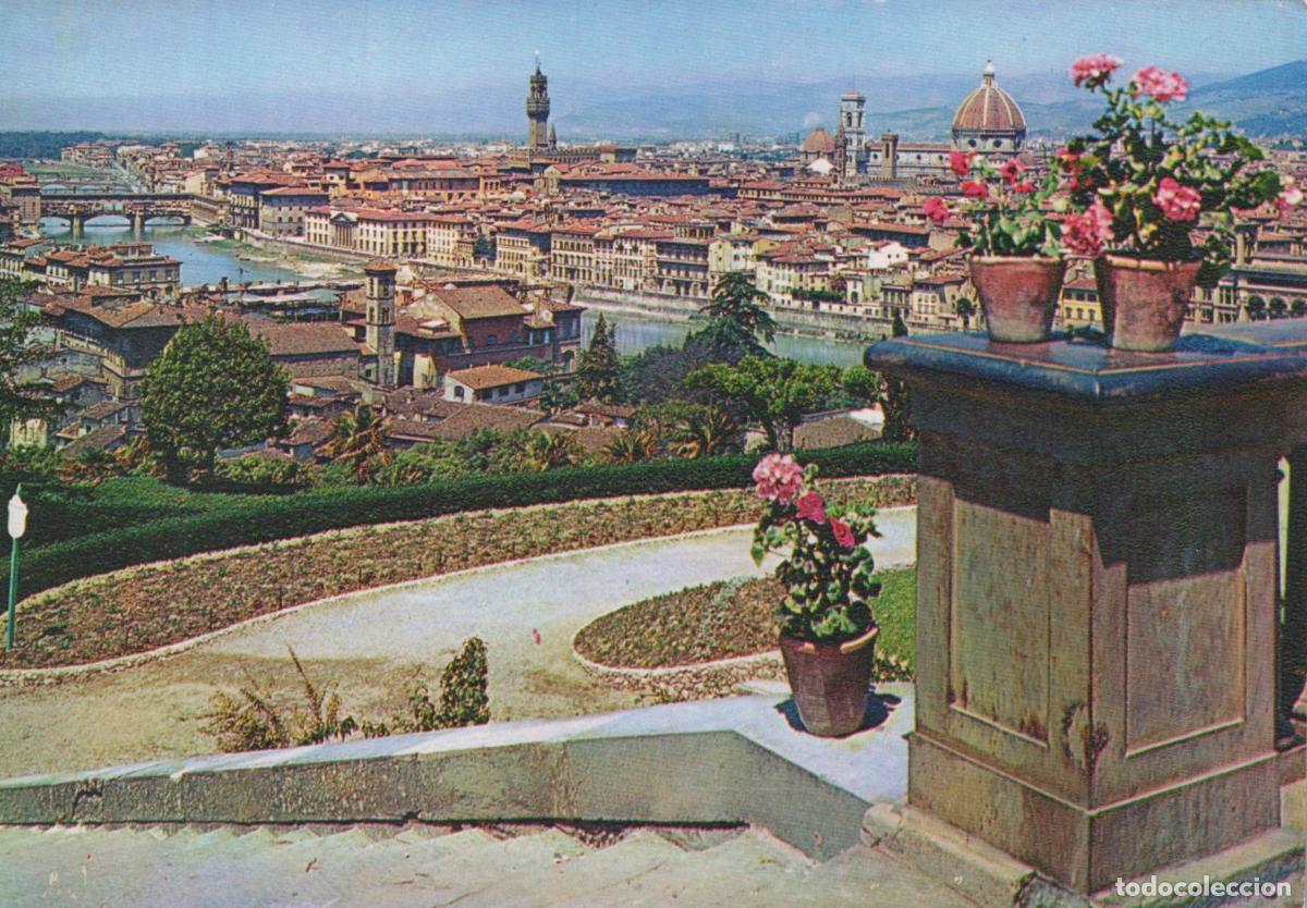 Postales: Italy Florence Panoramic View Arno River Duomo Ponte Vecchio Unposted *YAR325