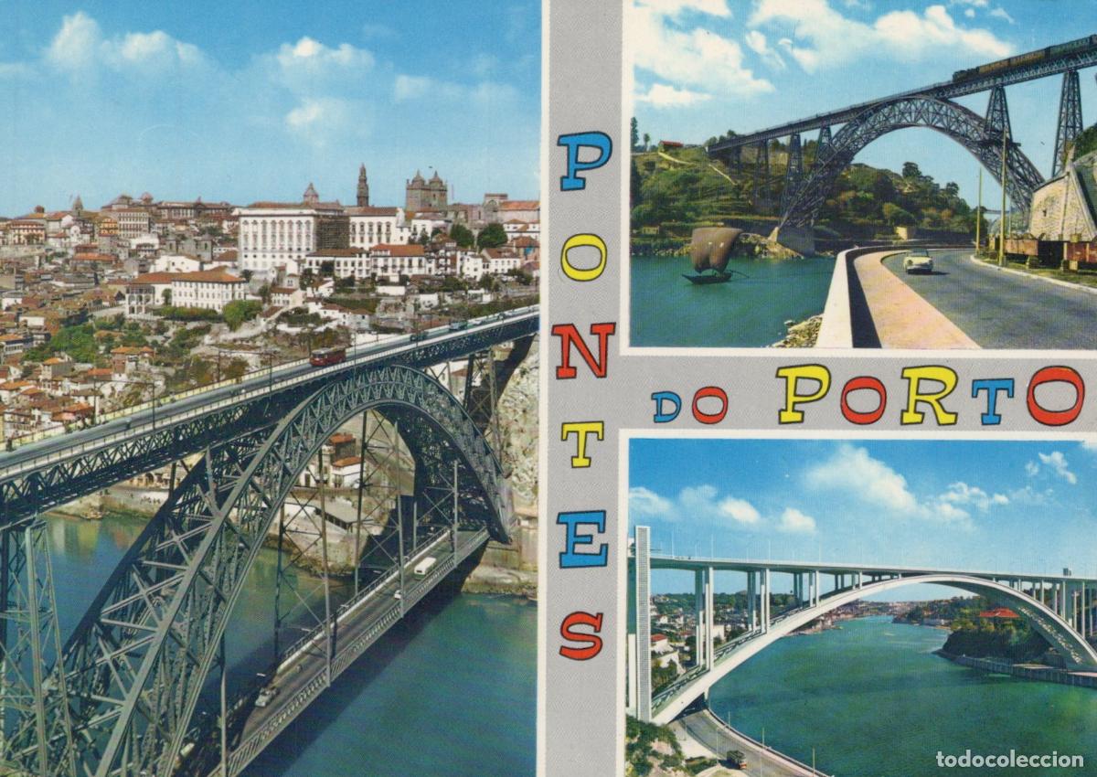 Postales: Portugal Porto Bridges Dom Luis I Dona Maria Pia Arrabida River Unposted *YAR352