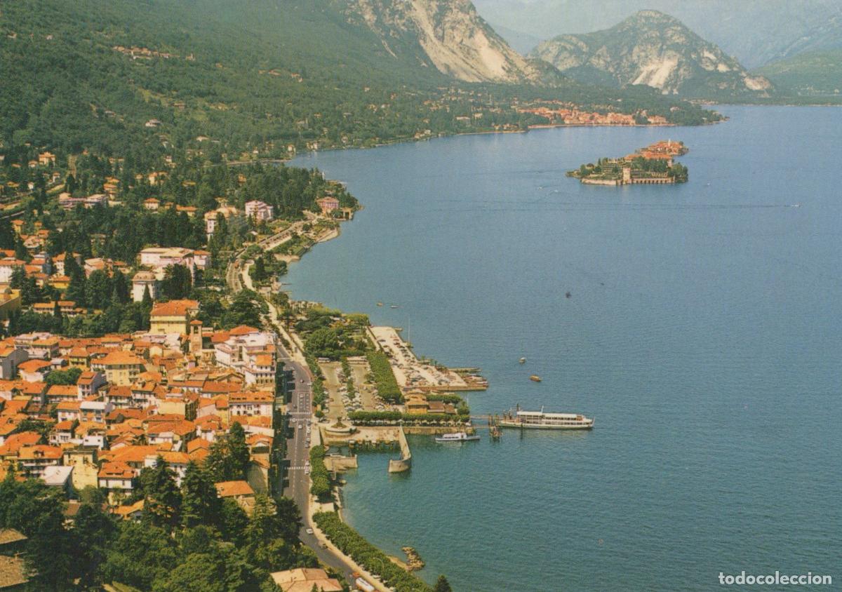 Cartoline: Italy Stresa Lake Maggiore Aerial View of Town and Isola Bella *YAR486