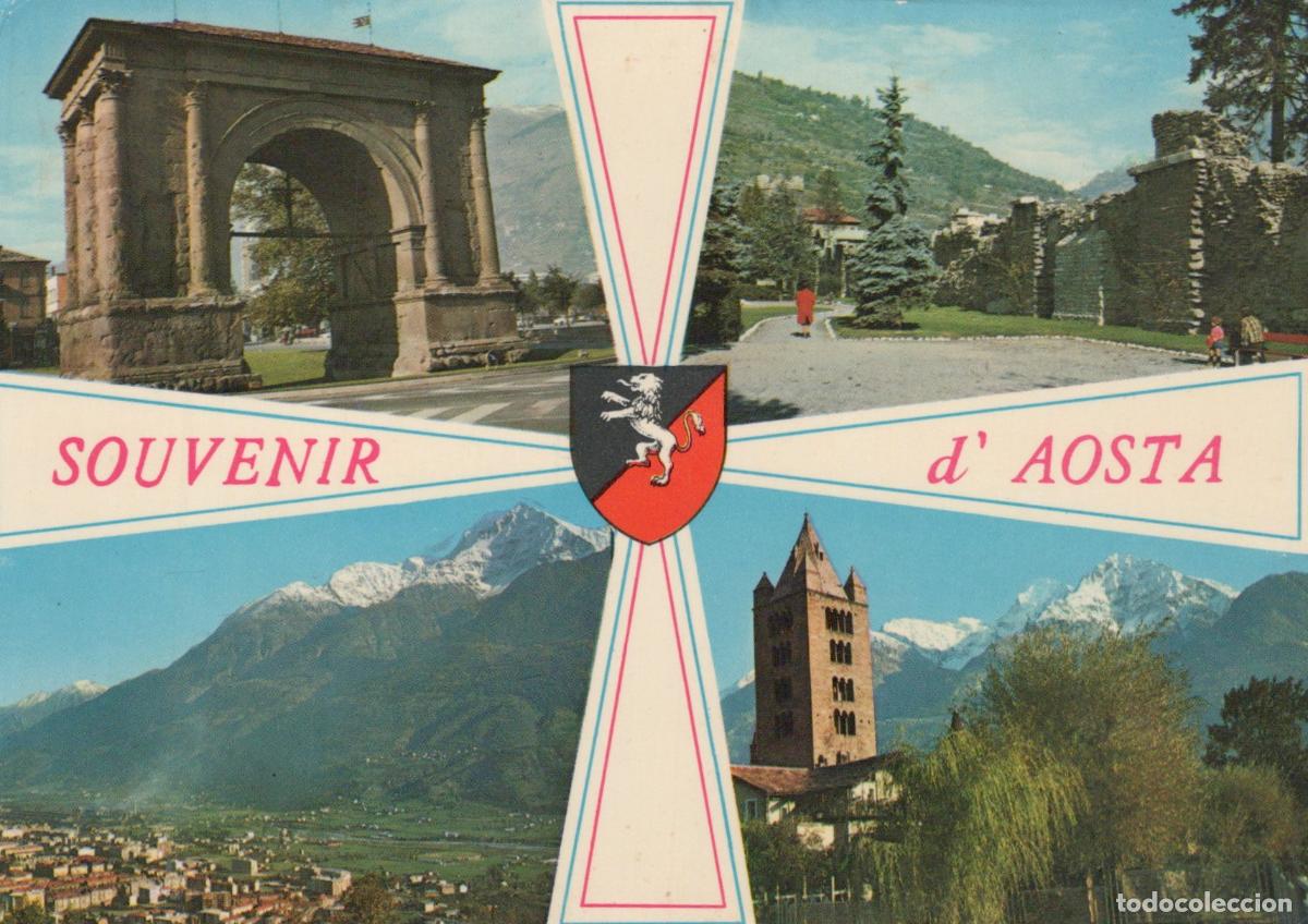 Cartoline: Italy Aosta Souvenir Arch of Augustus Roman Walls Panorama S Orso *YAR521