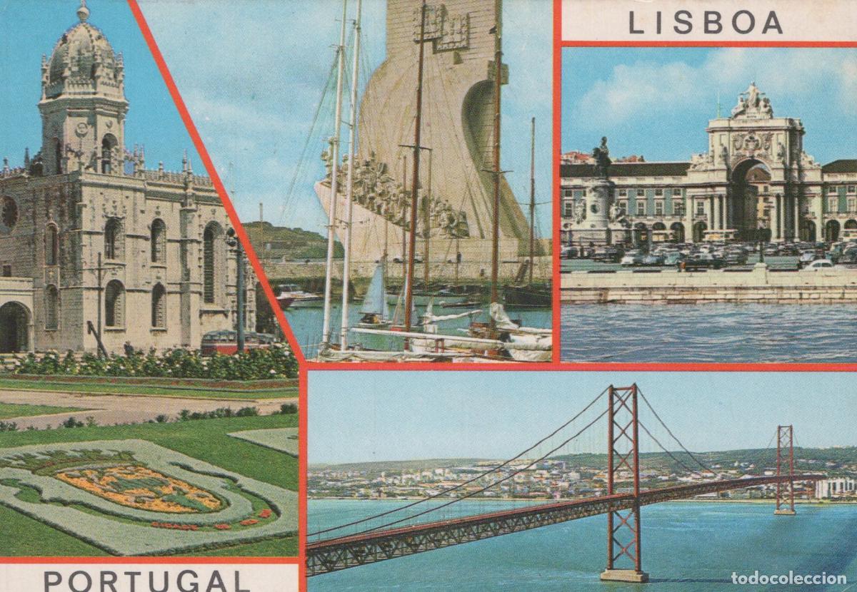 Postales: Portugal Lisbon Multi View Jeronimos Monastery Tagus River Bridge *YAR531