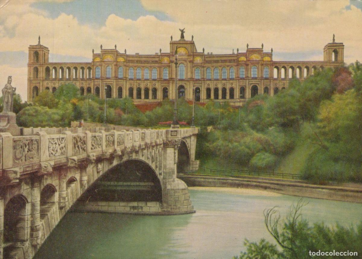 Cartoline: Germany Munich Maximilianeum Building Bridge Over Isar River *YAR579
