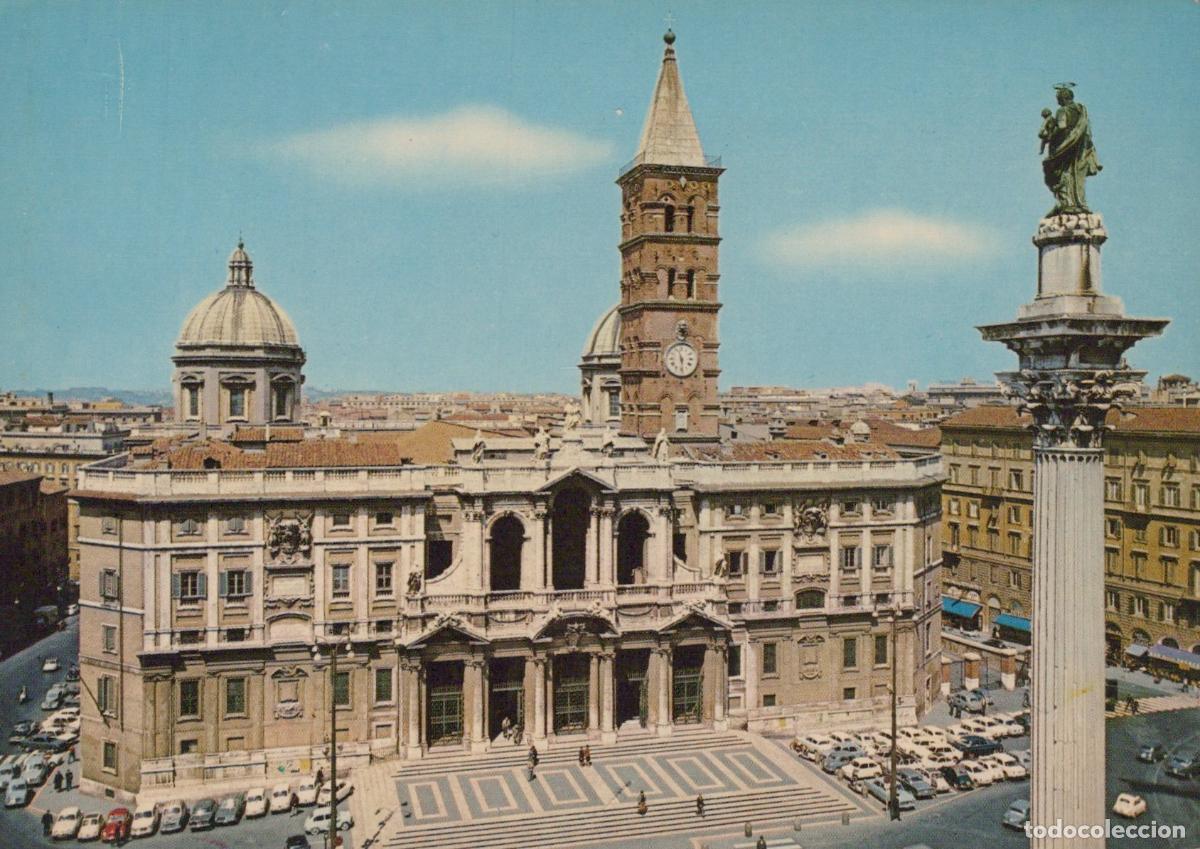 Postales: Italy Rome Basilica DI Santa Maria Maggiore Church Square Column Statue *YAR582