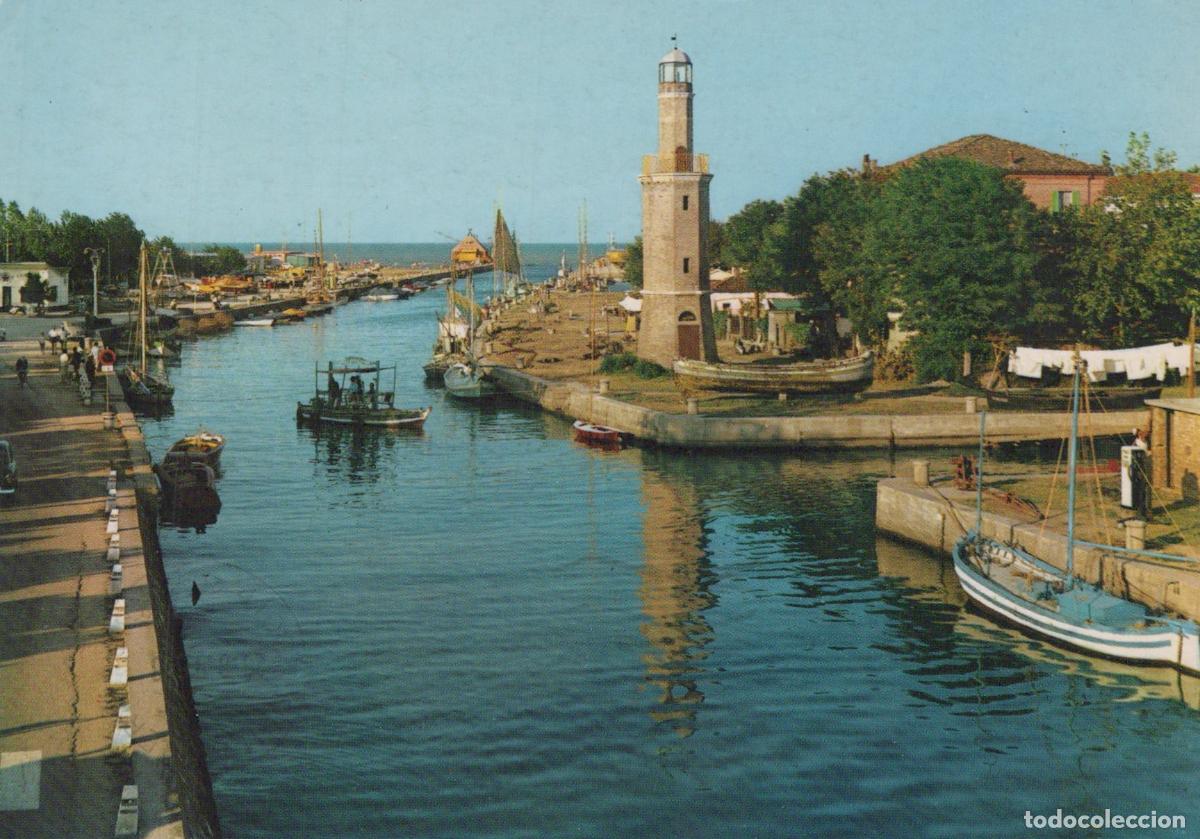 Postales: Italy Cervia Milano Marittima Port Canal Harbour With Lighthouse *YAR624