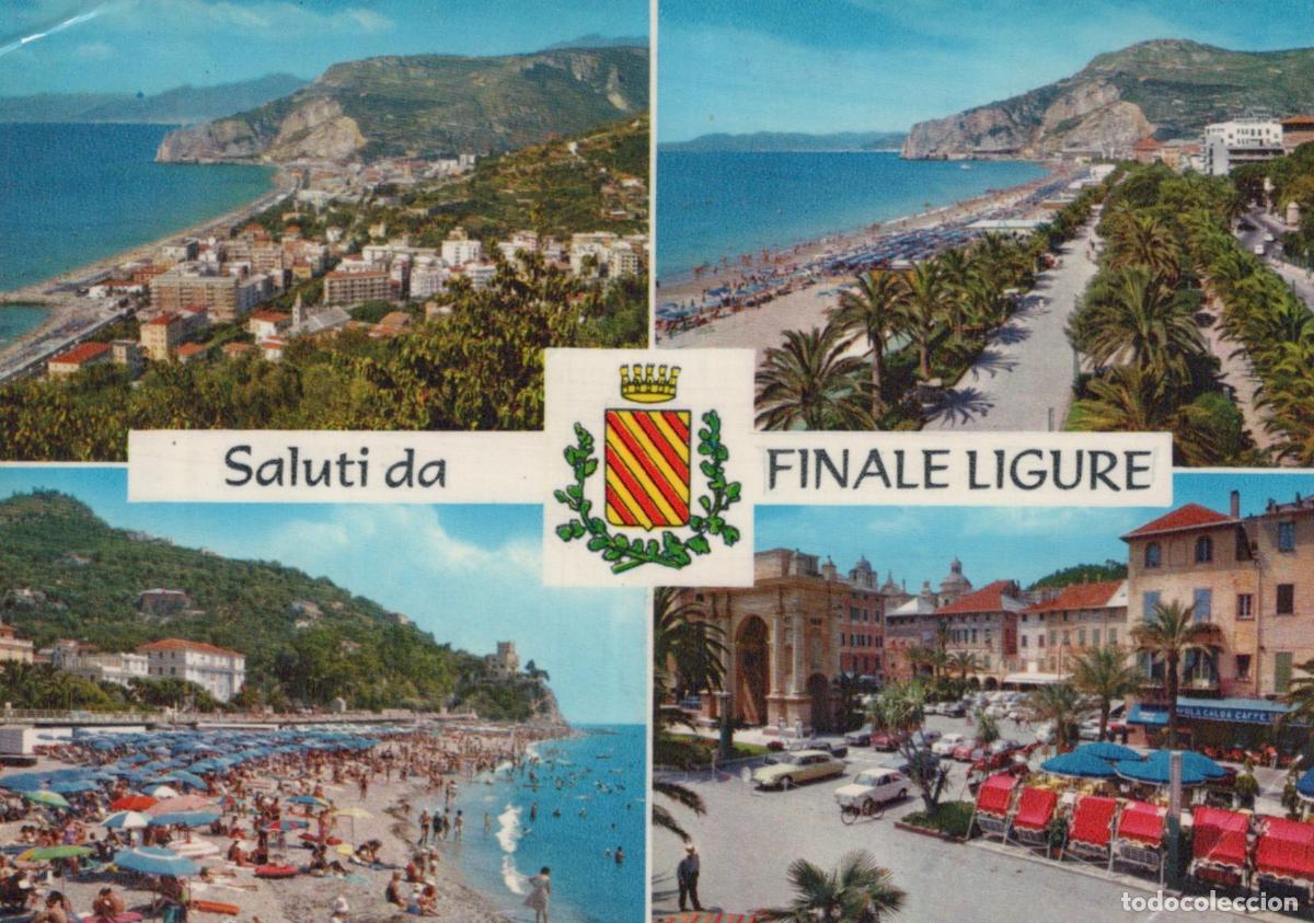 Cartoline: Italy Finale Ligure Coastal Views Beach Town Square Riviera Delle Palme *YAR634