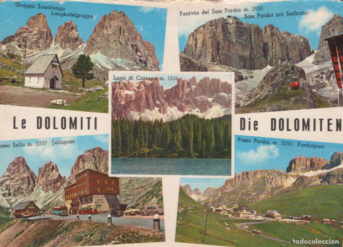 Cartes Postales: Italy Dolomites Multi View Langkofelgruppe Sass Pordoi Lago DI Carezza *YAR679