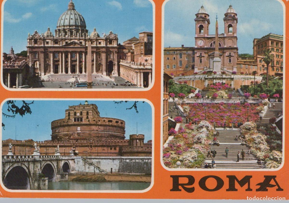 Postales: Italy Rome St Peter S Basilica Spanish Steps Castel Sant Angelo Multi *YAR717