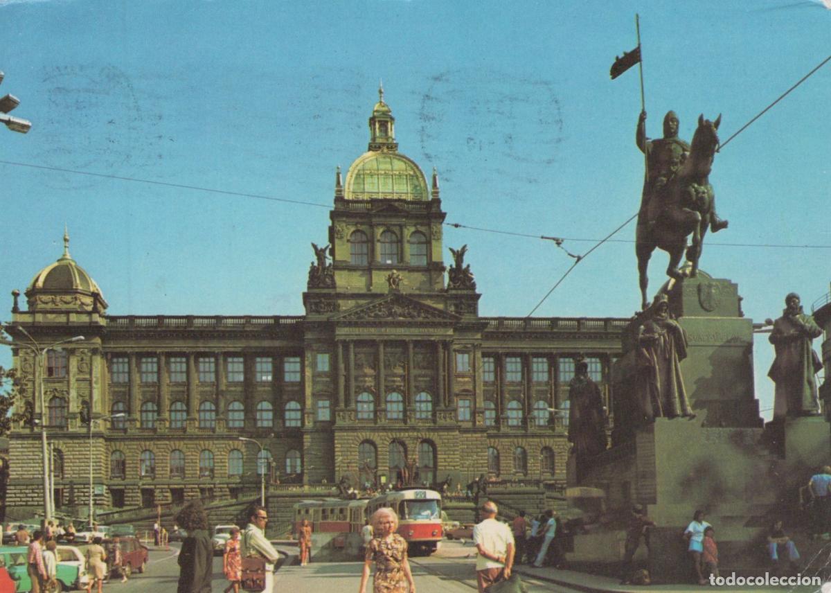 Postales: Czech Republic Prague National Museum Wenceslas Square Statue People *YAR729