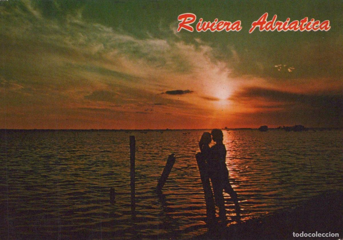Postales: Italy Rimini Riviera Adriatica Sunset Couple Silhouette Romantic *YAR727