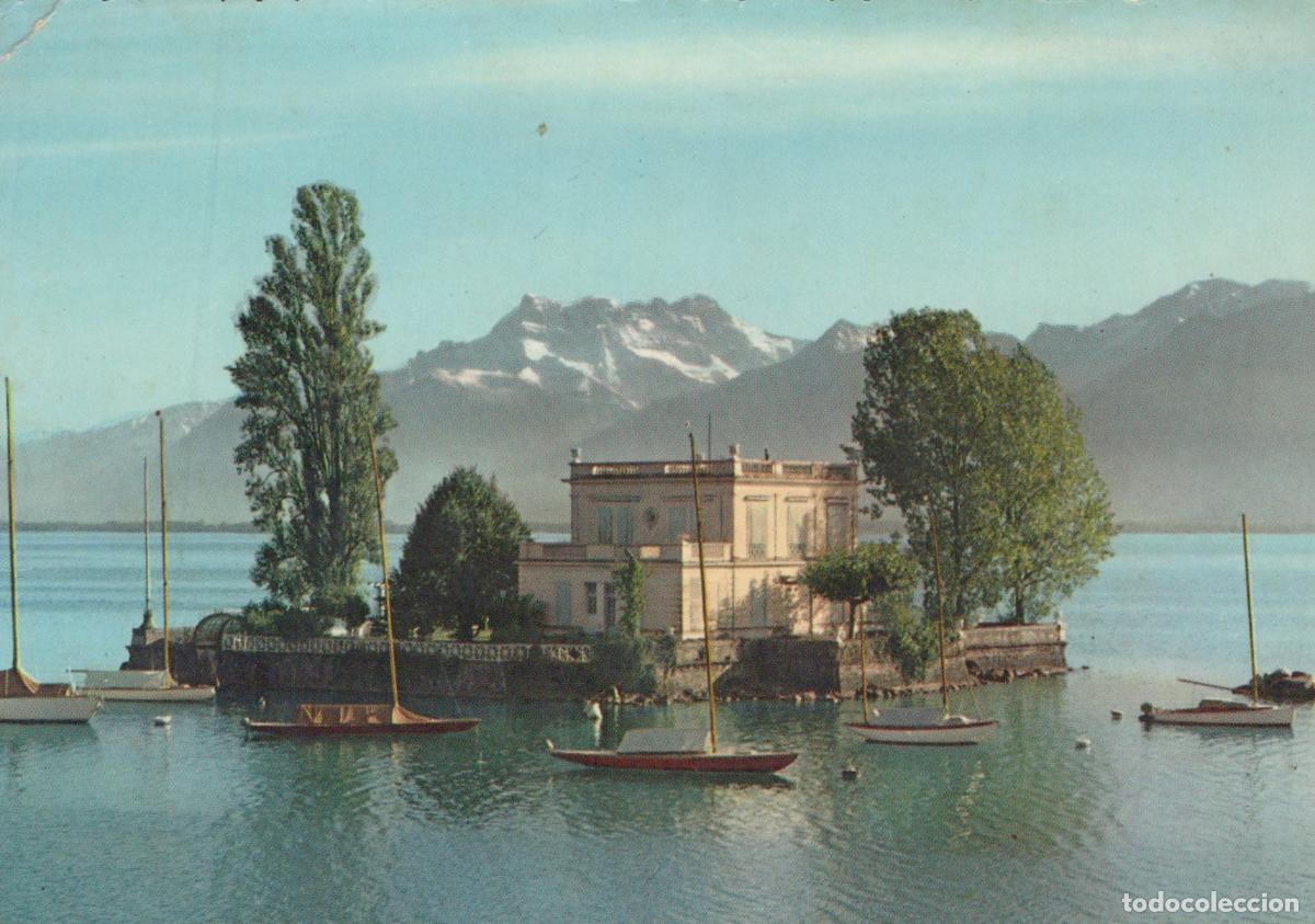 Cartoline: Switzerland Jully Lausanne Island of Salagnon and the Dents du MIDI Lake *YAR772