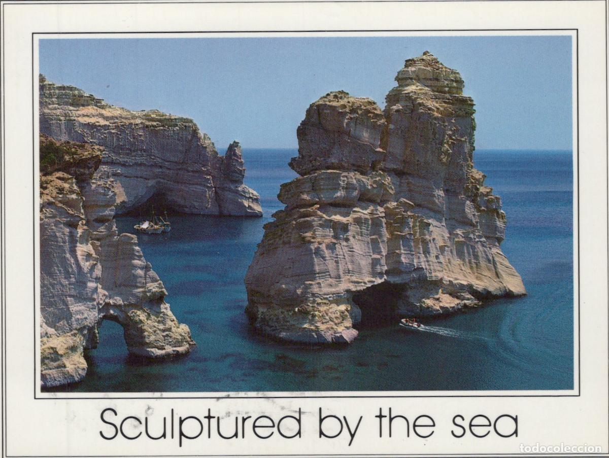 Postales: Greece Kleftiko Sea Caves Rock Formations Landscape *YAR782