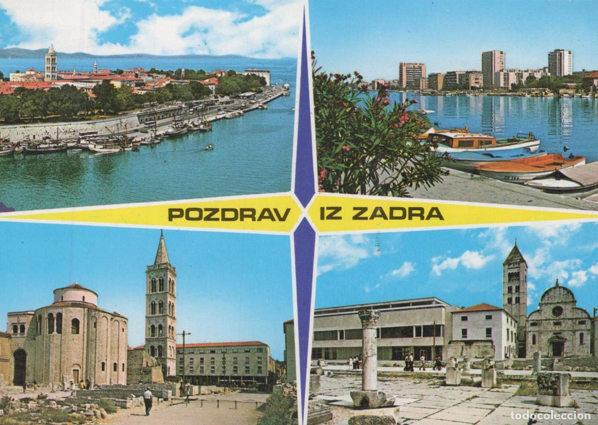 Cartoline: Croatia Zadar Multi View Waterfront Churches Cityscape Vintage *YAR824