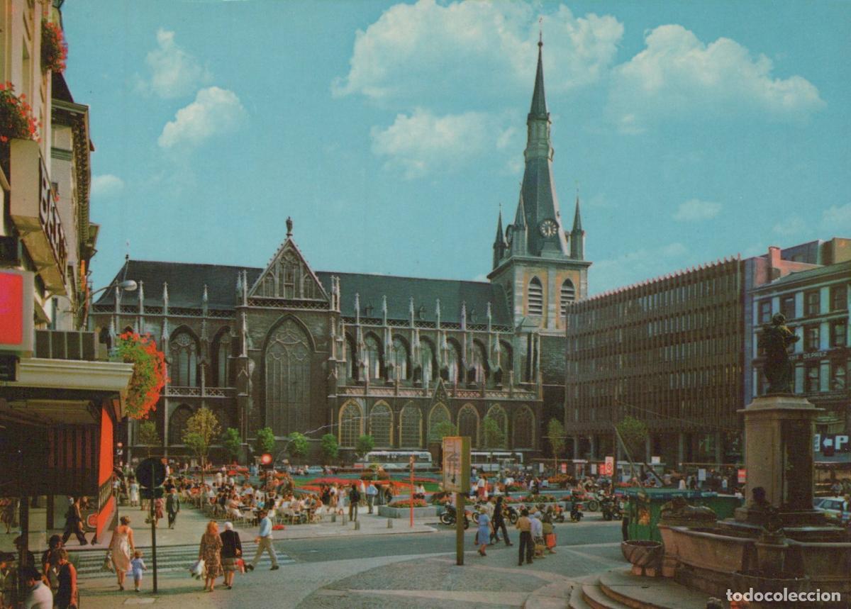 Postais: Belgium Liege St Paul S Cathedral City Square People 1970s *YAR933