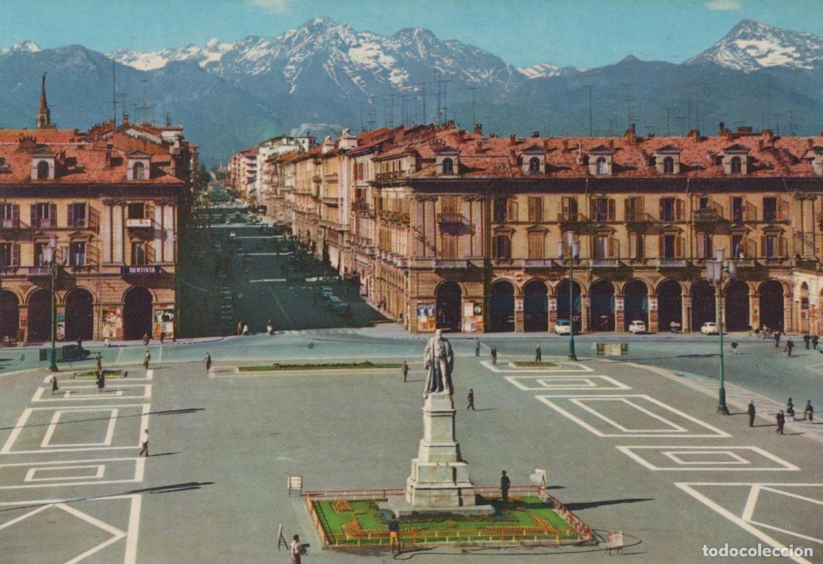 Postales: Italy Cuneo Piazza Duccio Galimberti Corso Nizza With Alps Unposted *YAR968
