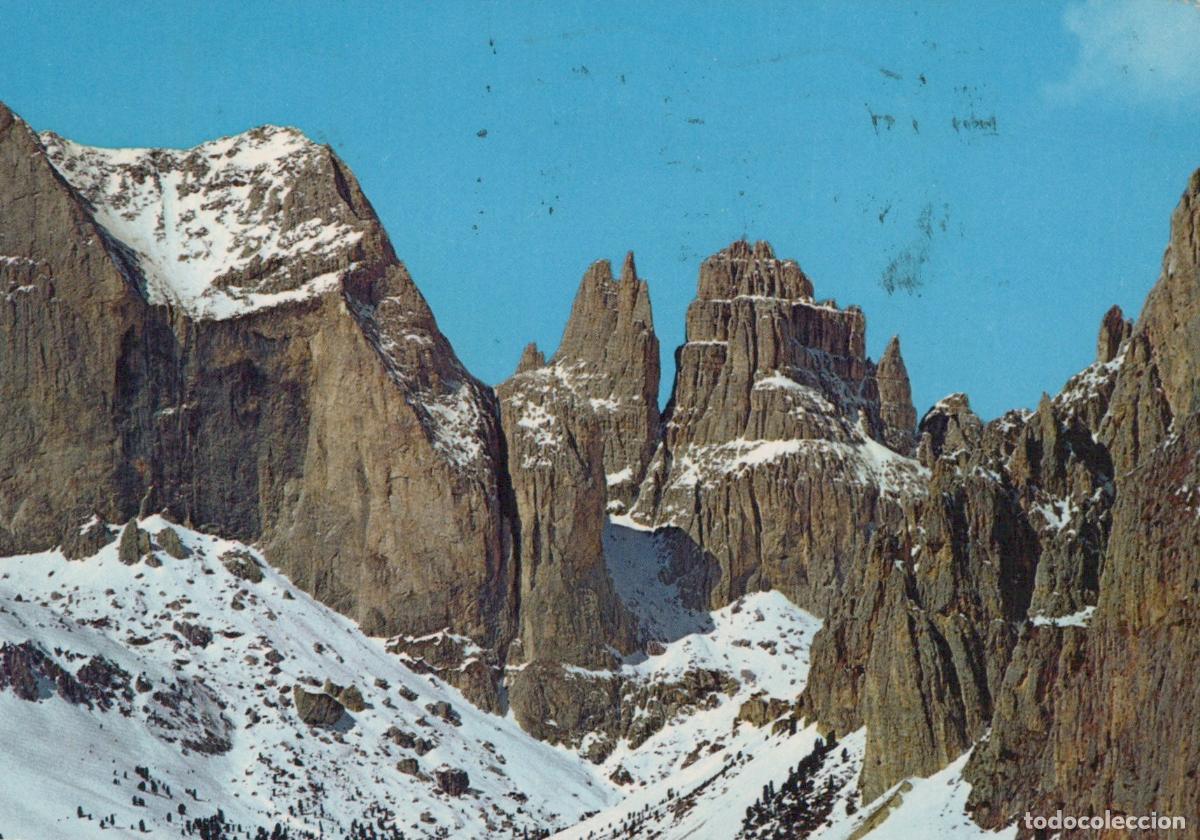 Cartoline: Italy Dolomites Torri del Vajolet Snow Capped Peaks Mountain Landscape *YAS015