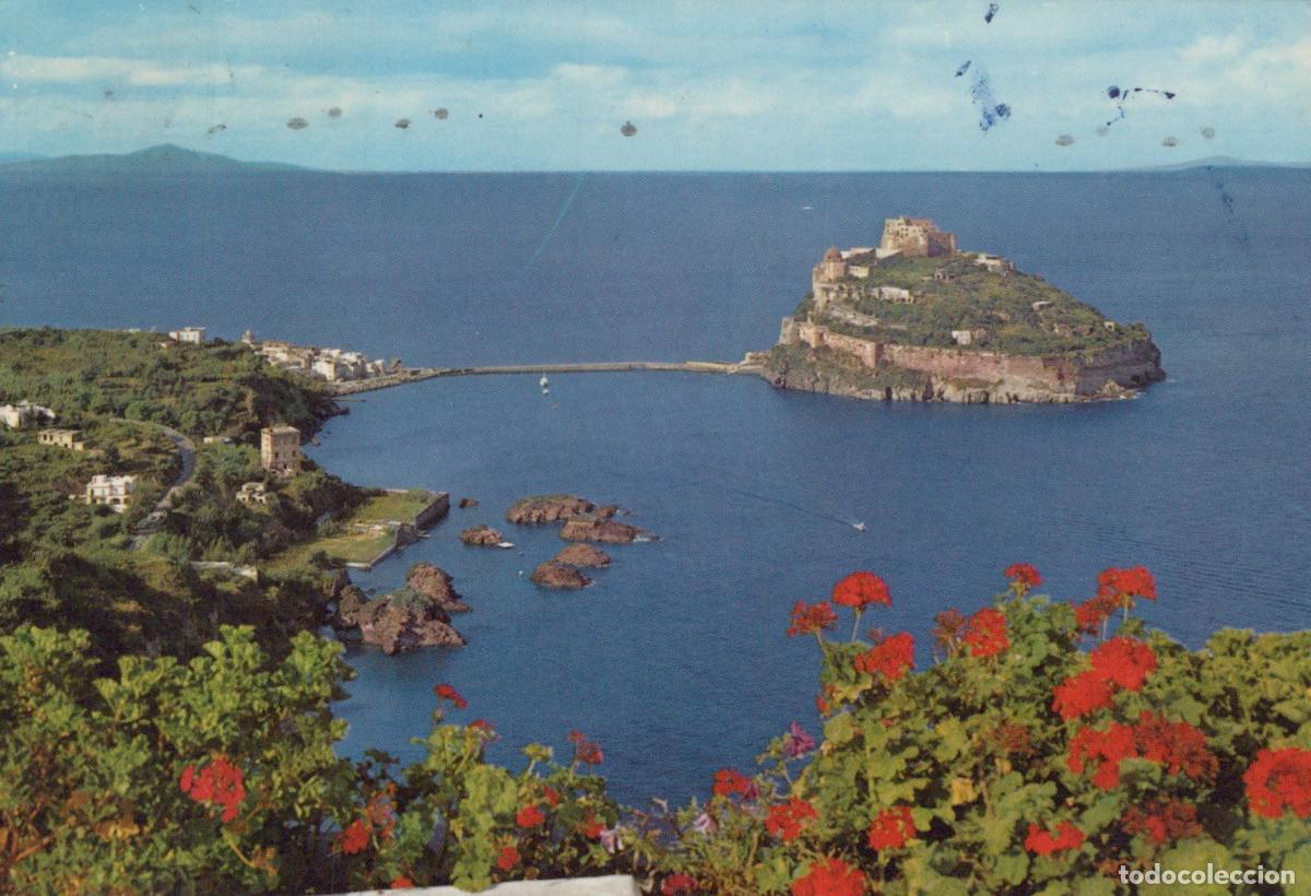 Cartoline: Italy Ischia Panoramic View of Aragonese Castle and Coastline *YAS017