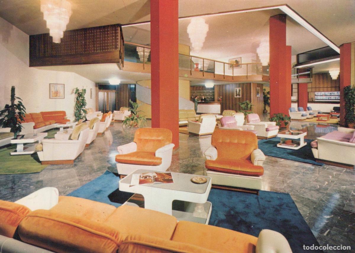 Cartoline: Italy Montegrotto Terme Hotel Mondial Terme Interior Lobby 1970s *YAS016
