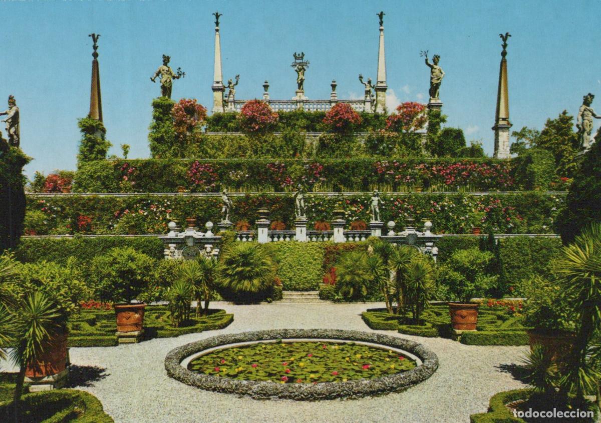 Postkarten: Italy Isola Bella Lago Maggiore Garden Terrace Architecture Unposted *YAS050