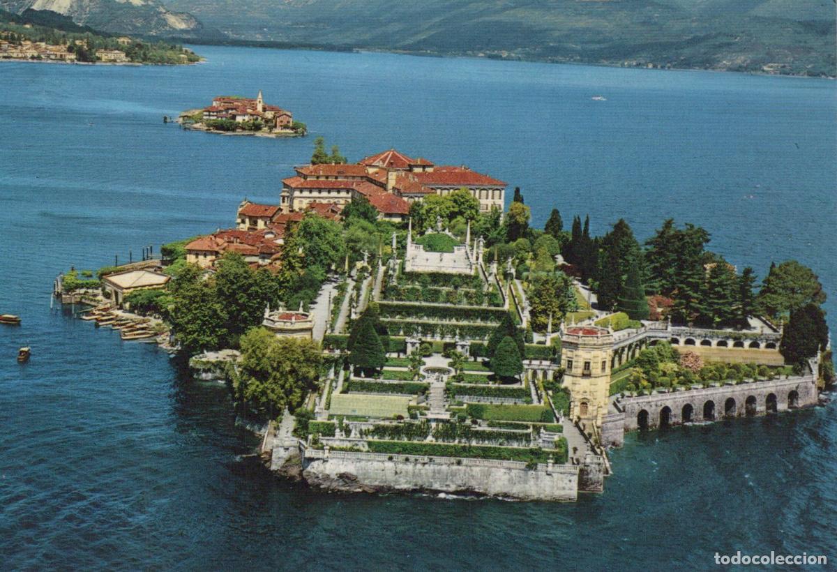 Postkarten: Italy Lake Maggiore Isola Bella Isola Pescatori Aerial View Unposted *YAS054