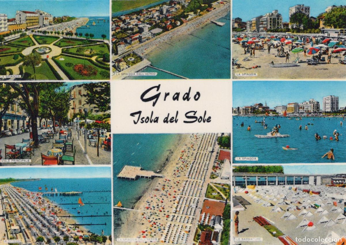Postkarten: Italy Grado Isola del Sole Multi View Beach Scenes Aerial Unposted *YAS069