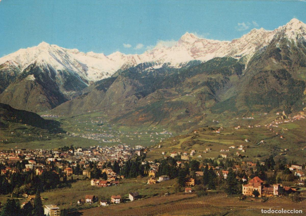 Postales: Italy Meran Merano Panoramic View of Town and Snow Capped Mountains *YAS085
