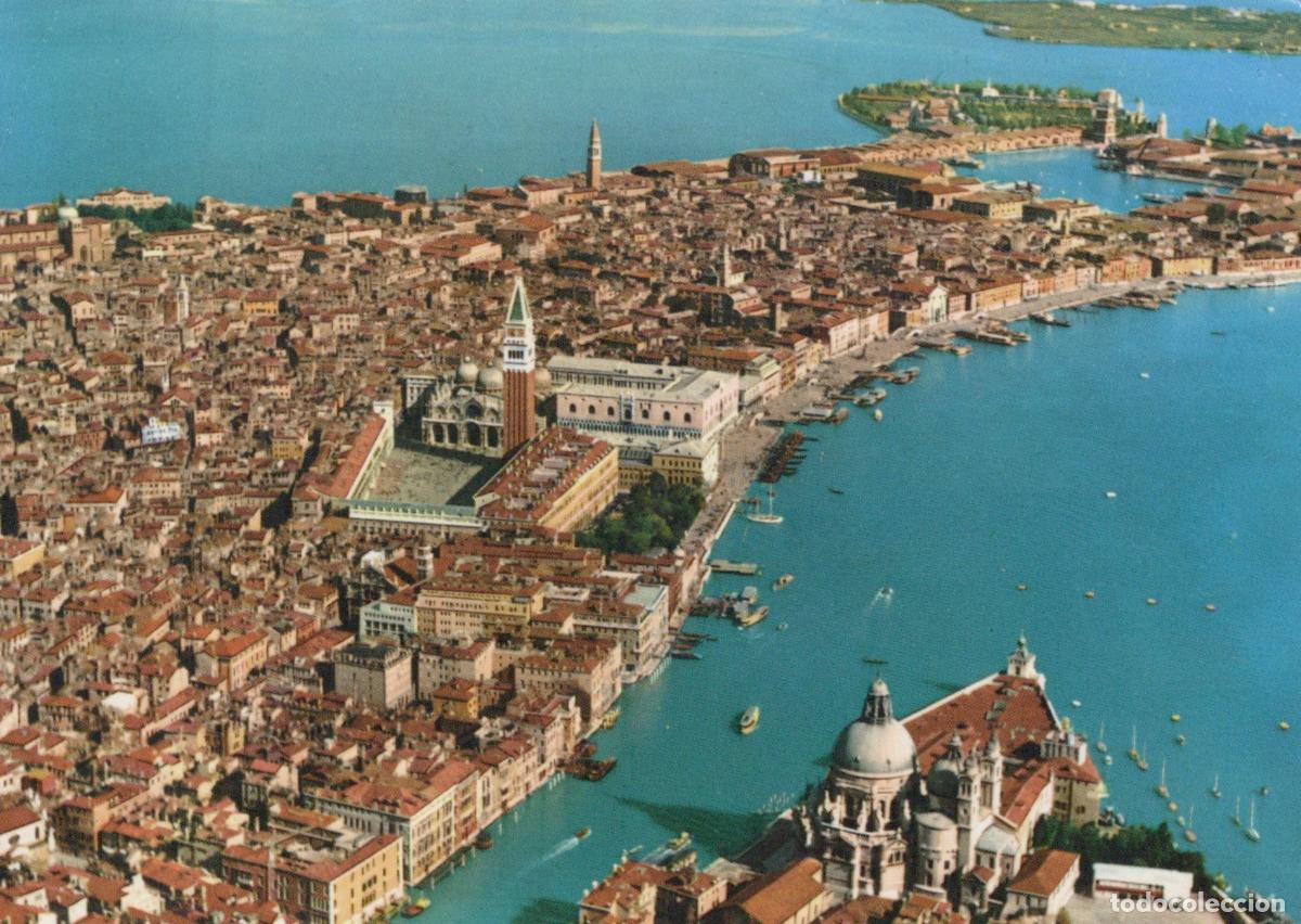 Postkarten: Italy Venice Aerial View Grand Canal St Mark S Square Basilica Dome *YAS131