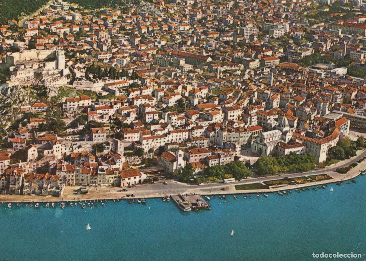 Postales: Croatia Sibenik Aerial View of Cityscape With Harbor and Boats *YAS143