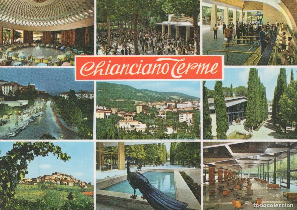 Postales: Italy Chianciano Terme Multi View Town Architecture Park *YAS156