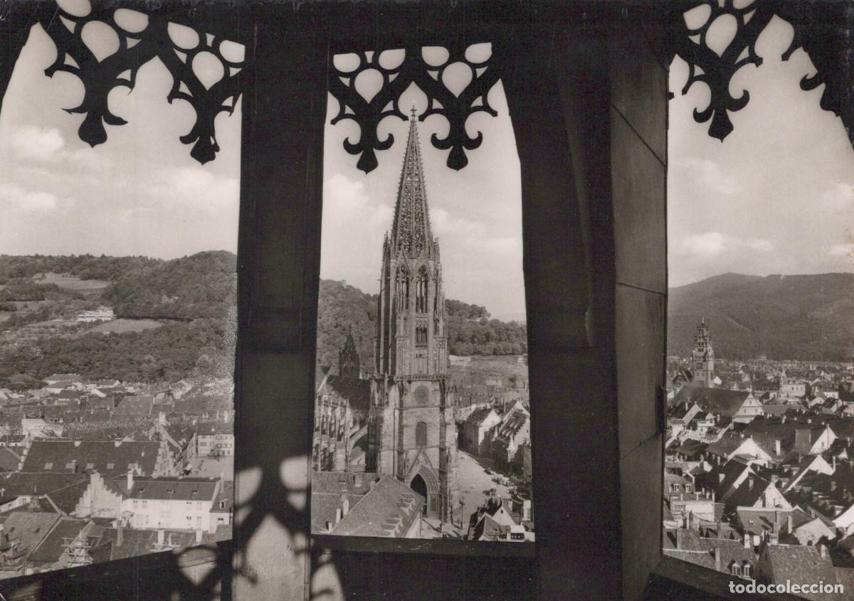 Postcards: Germany Freiburg IM Breisgau Cathedral Spire View From Tower 1950s *YAS234