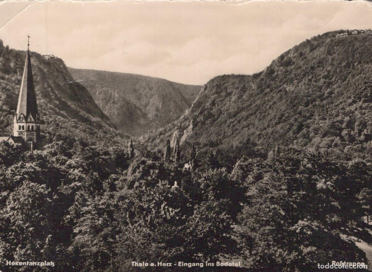 Postcards: Germany Thale Harz Hexentanzplatz Entrance To Bodetal Ro&szlig;trappe Church *YAS246