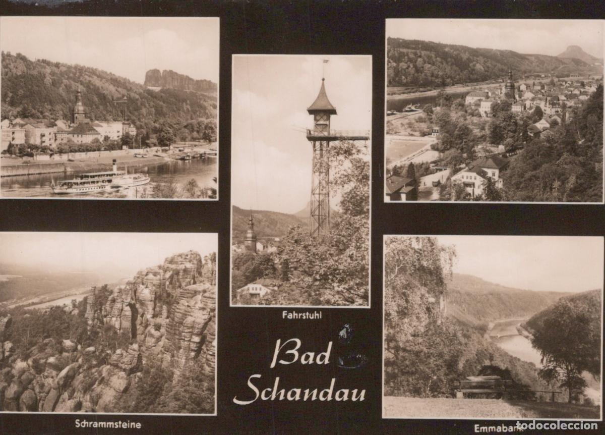 Postcards: Germany Bad Schandau Multi View Elbe River Schrammsteine Emmabank *YAS270