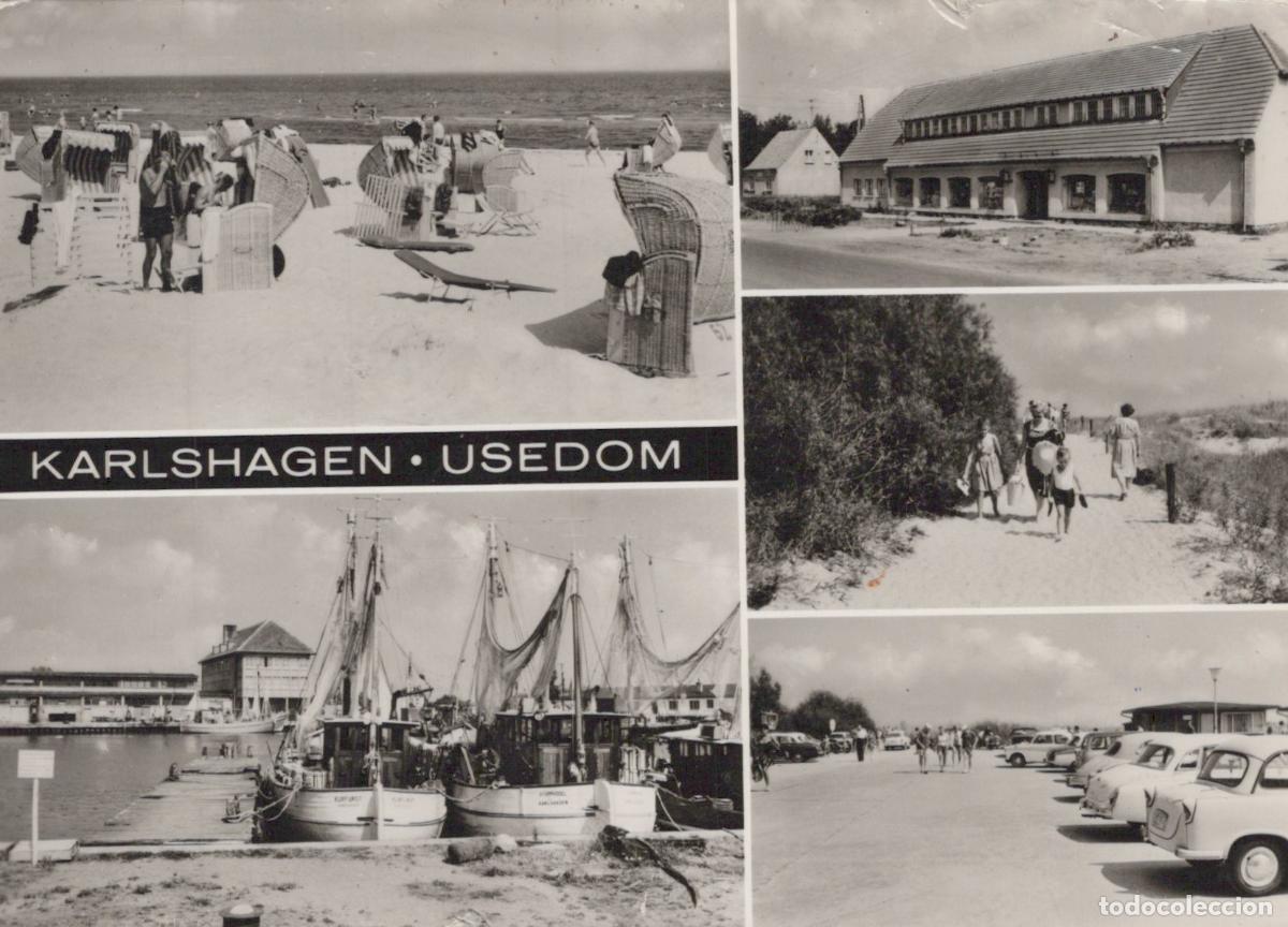 Postcards: Germany Karlshagen Usedom Multi View Beach Harbor Street and Buildings *YAS274