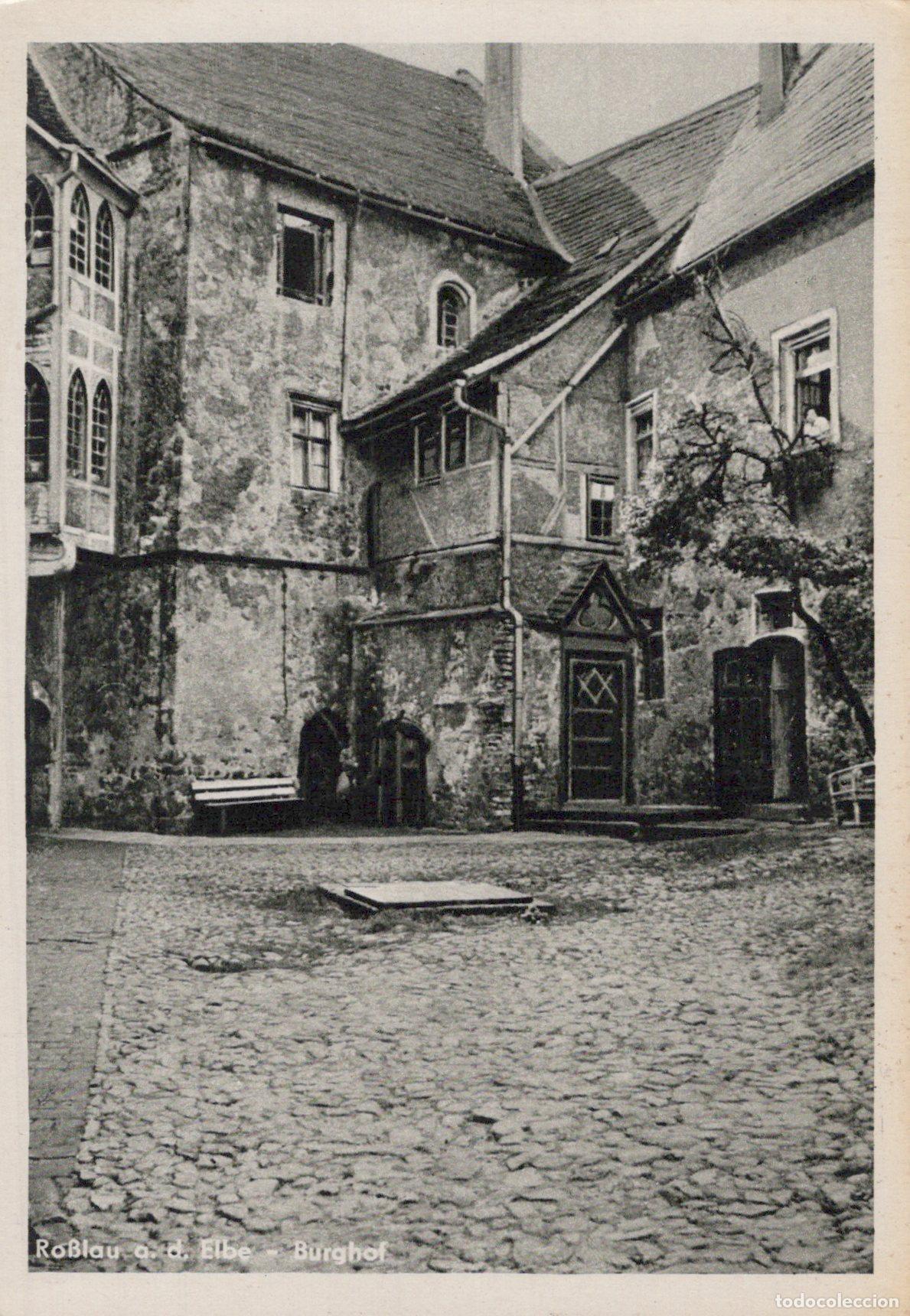 Cartes Postales: Germany Ro&szlig;lau An der Elbe Burghof Courtyard Medieval Castle Unposted *YAS414