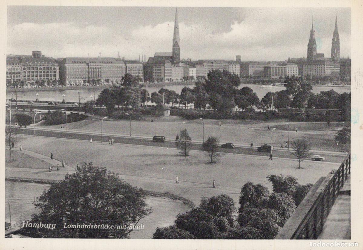 Cartes Postales: Germany Hamburg Lombard Bridge With Cityscape Alster Lake *YAS316