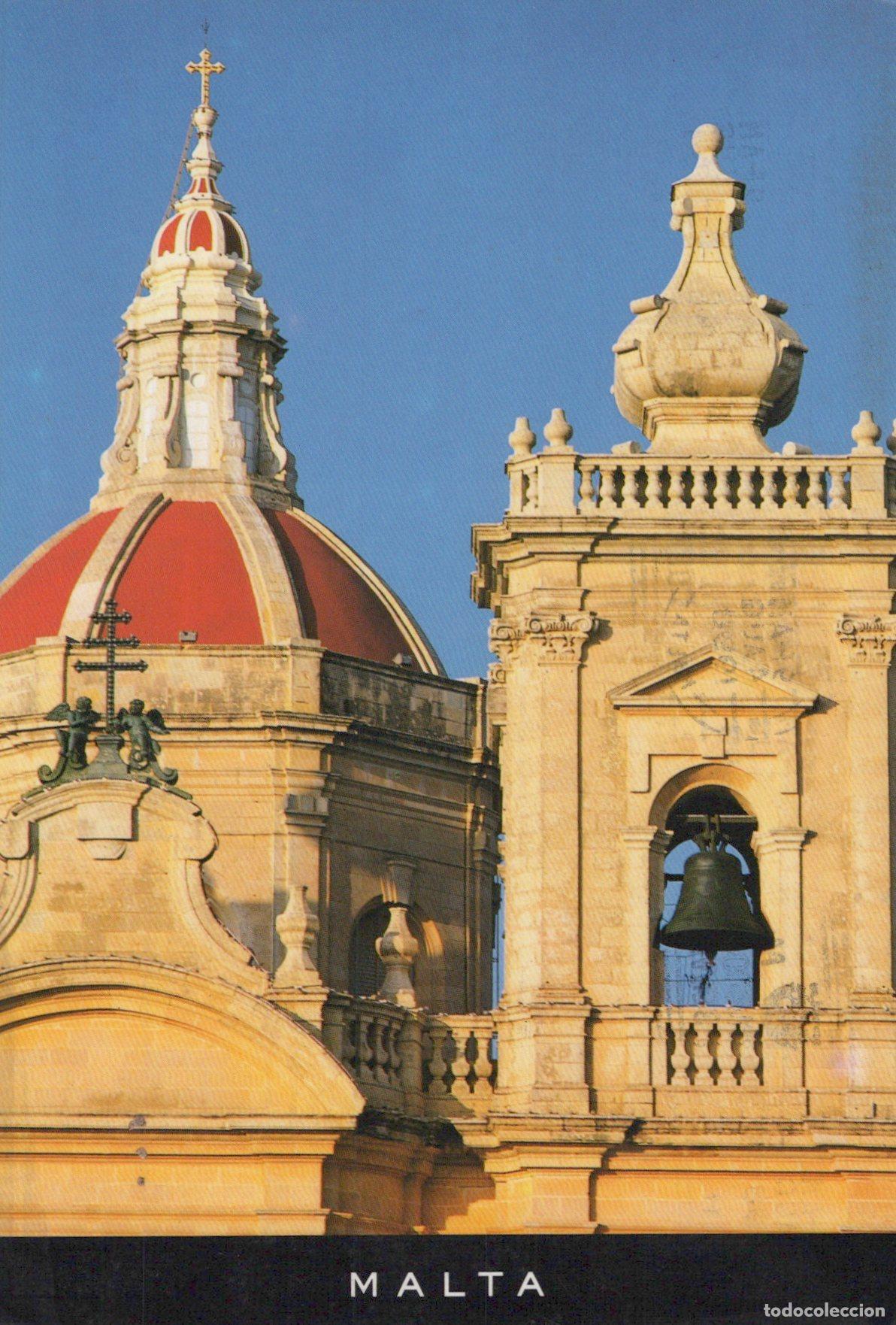 Postales: Malta Mdina Cathedral Dome and Bell Tower Architecture *YAS434