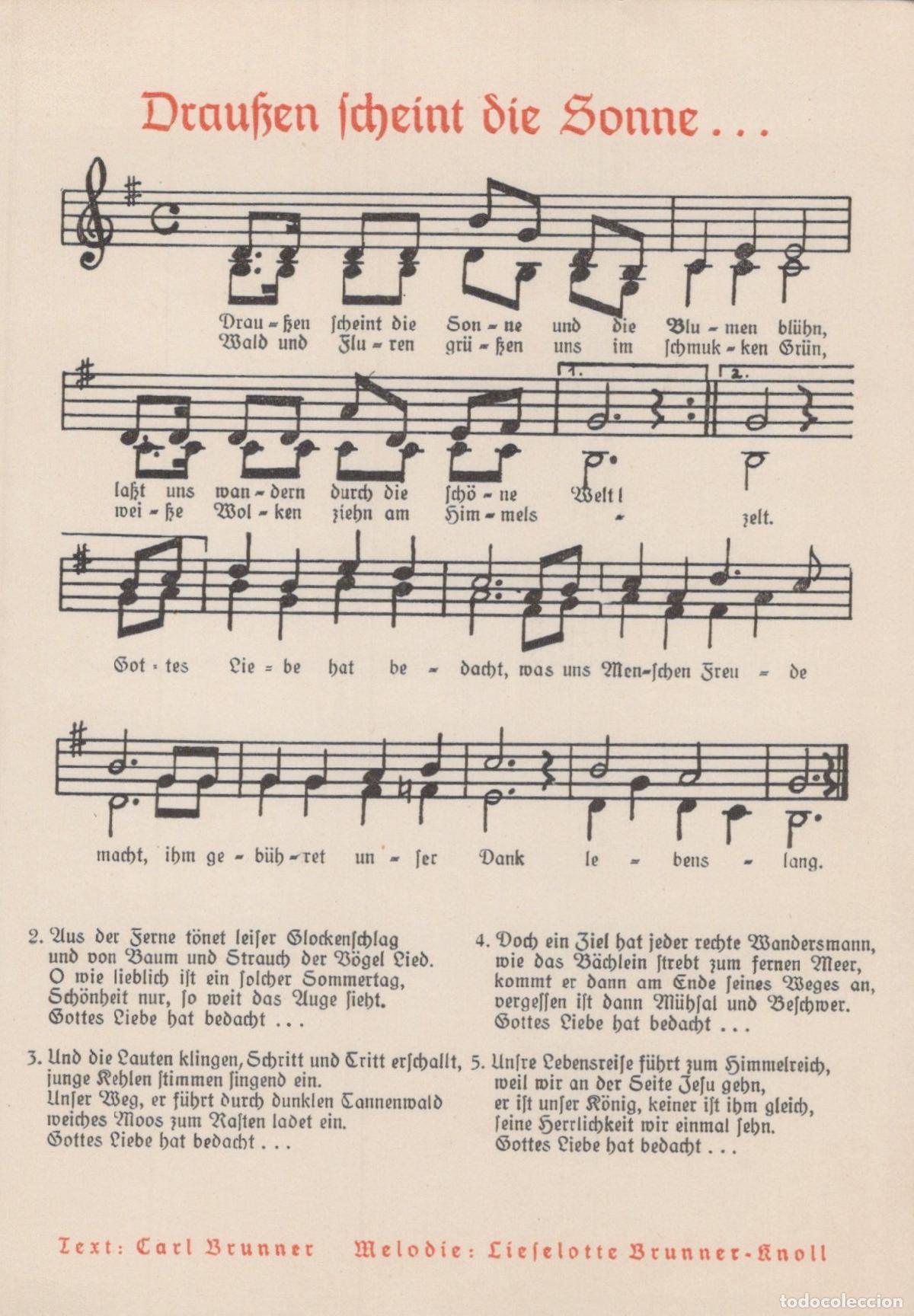 Postcards: Germany Bad Blankenburg Draussen Scheint die Sonne German Song Unposted *YAS449