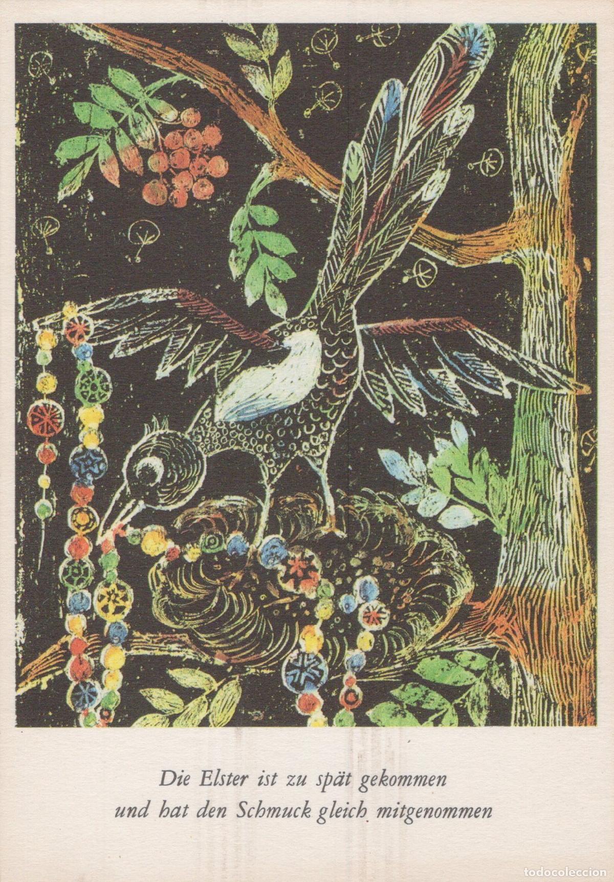 Cartes Postales: Germany Reichenbach IM Vogtland Magpie Bird Stealing Colorful Unposted *YAS459