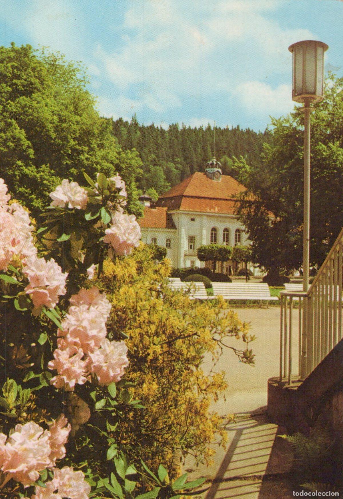 Postcards: Germany Bad Elster Historic Spa Building With Rhododendrons Park *YAS484